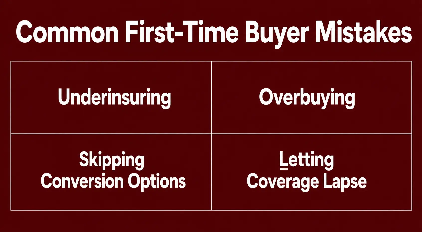 Common life insurance mistakes first-time buyers should avoid